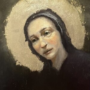 Portrait of a woman with halo effect.