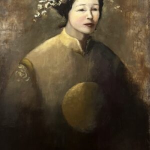 Portrait of a woman in traditional attire.